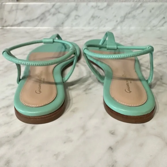 GIANVITO ROSSI
Women's Jaey Leather Thong Flat Blue Sandals - Picture 4 of 8